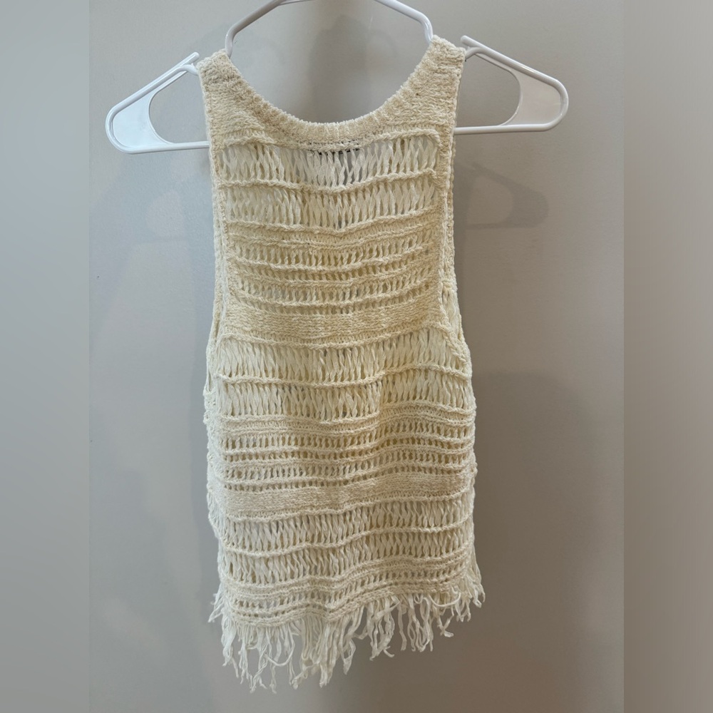Cream Fringe Top - Picture 3 of 5